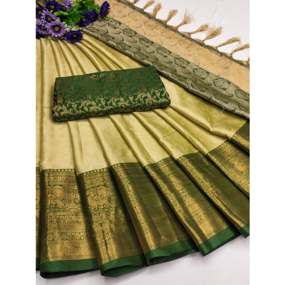 Generic Women's Cotton Silk Printed Saree With Unstitched Blouse 5.5Mtr (Cream) Generic Women's Cotton Silk Printed Saree With Unstitched Blouse 5.5Mtr (Cream)