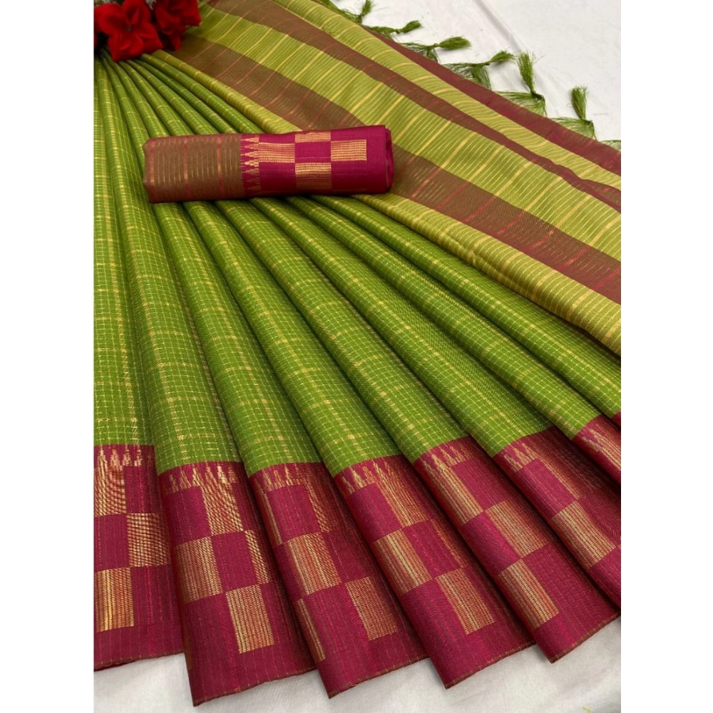 Generic Women's Cotton Silk Printed Saree With Unstitched Blouse 5.5Mtr (Mehendi) Generic Women's Cotton Silk Printed Saree With Unstitched Blouse 5.5Mtr (Mehendi)