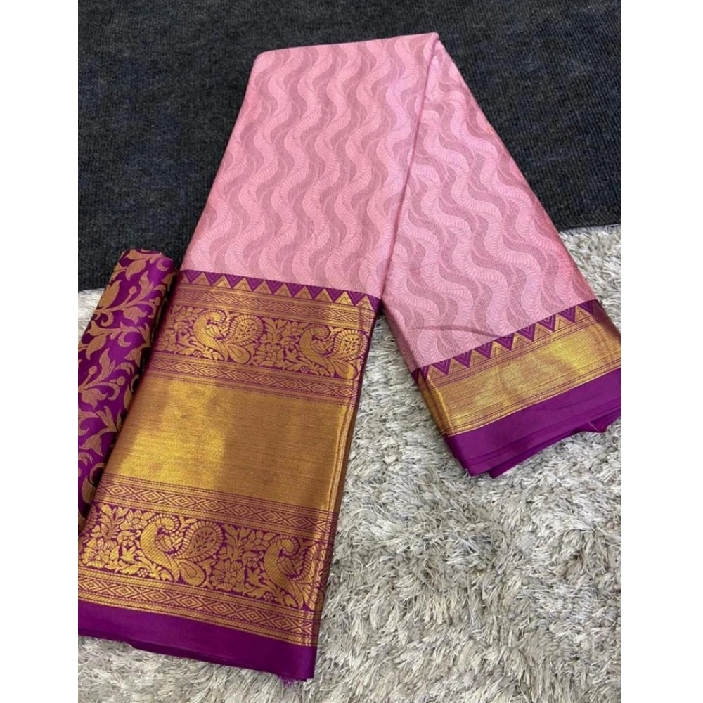 Generic Women's Cotton Silk Printed Saree With Unstitched Blouse 5.5Mtr (Purple) Generic Women's Cotton Silk Printed Saree With Unstitched Blouse 5.5Mtr (Purple)