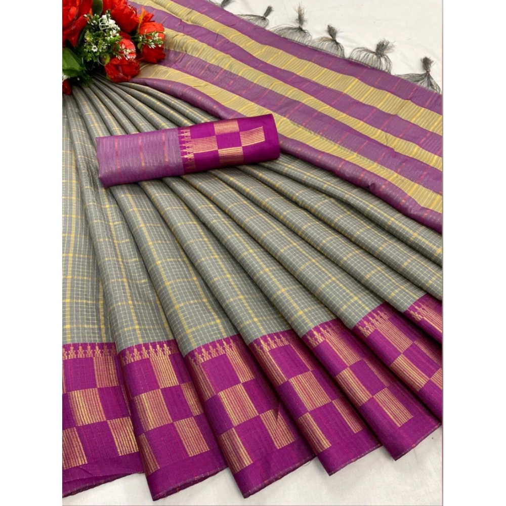 Generic Women's Cotton Silk Printed Saree With Unstitched Blouse 5.5Mtr (Grey) Generic Women's Cotton Silk Printed Saree With Unstitched Blouse 5.5Mtr (Grey)
