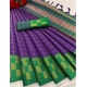 Generic Women's Cotton Silk Printed Saree With Unstitched Blouse 5.5Mtr (Purple)