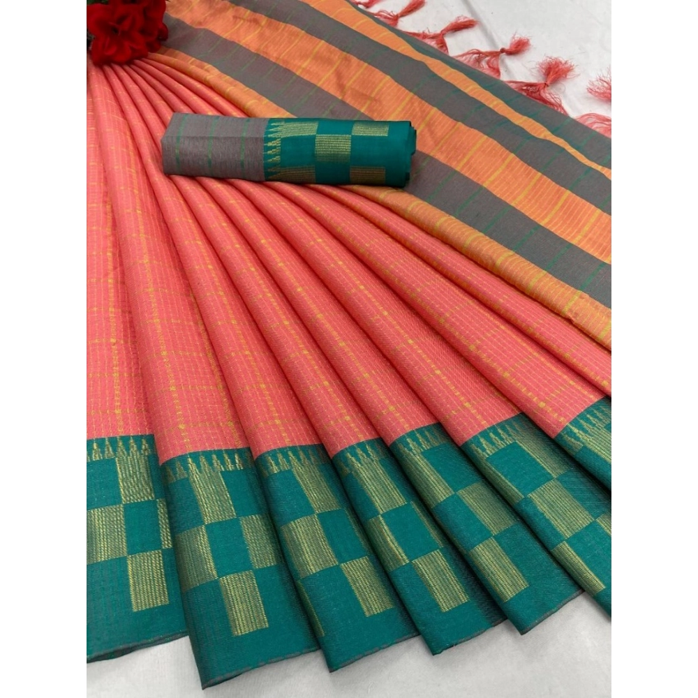 Generic Women's Cotton Silk Printed Saree With Unstitched Blouse 5.5Mtr (Pink) Generic Women's Cotton Silk Printed Saree With Unstitched Blouse 5.5Mtr (Pink)