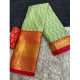 Generic Women's Cotton Silk Printed Saree With Unstitched Blouse 5.5Mtr (Green)
