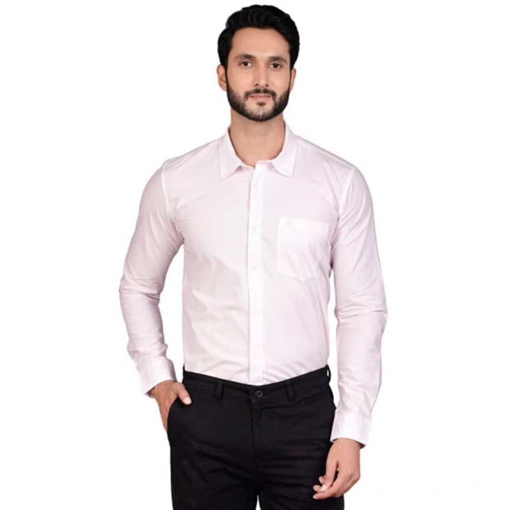 Generic Men's Casual Cotton Full Sleeve Solid Shirt (Pink) Generic Men's Casual Cotton Full Sleeve Solid Shirt (Pink)