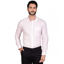 Generic Men's Casual Cotton Full Sleeve Solid Shirt (Pink)