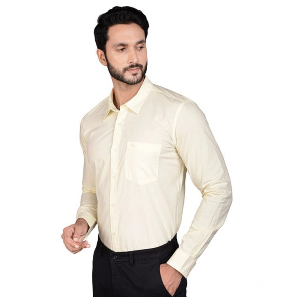 Generic Men's Casual Cotton Full Sleeve Solid Shirt (Lemon) Generic Men's Casual Cotton Full Sleeve Solid Shirt (Lemon)