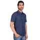 Generic Men's Casual Cotton Half Sleeve Solid Shirt (Navy) Generic Men's Casual Cotton Half Sleeve Solid Shirt (Navy)
