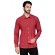 Generic Men's Casual Cotton Full Sleeve Solid Shirt (Red) Generic Men's Casual Cotton Full Sleeve Solid Shirt (Red)