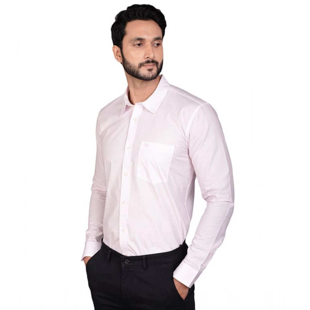 Generic Men's Casual Cotton Full Sleeve Solid Shirt (Pink) Generic Men's Casual Cotton Full Sleeve Solid Shirt (Pink)