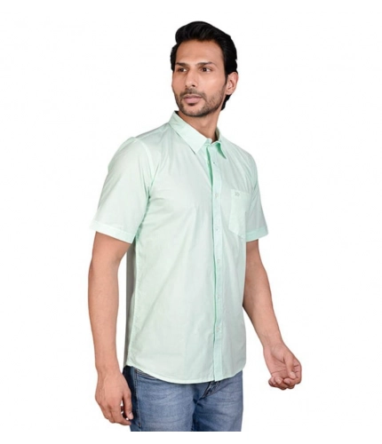 Generic Men's Casual Cotton Half Sleeve Solid Shirt (Sea Green) Generic Men's Casual Cotton Half Sleeve Solid Shirt (Sea Green)