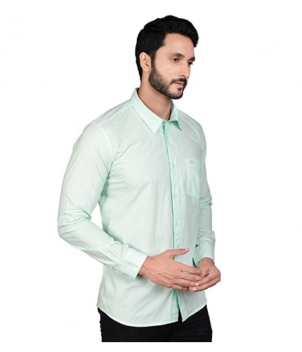 Generic Men's Casual Cotton Full Sleeve Solid Shirt (Sea Green) Generic Men's Casual Cotton Full Sleeve Solid Shirt (Sea Green)