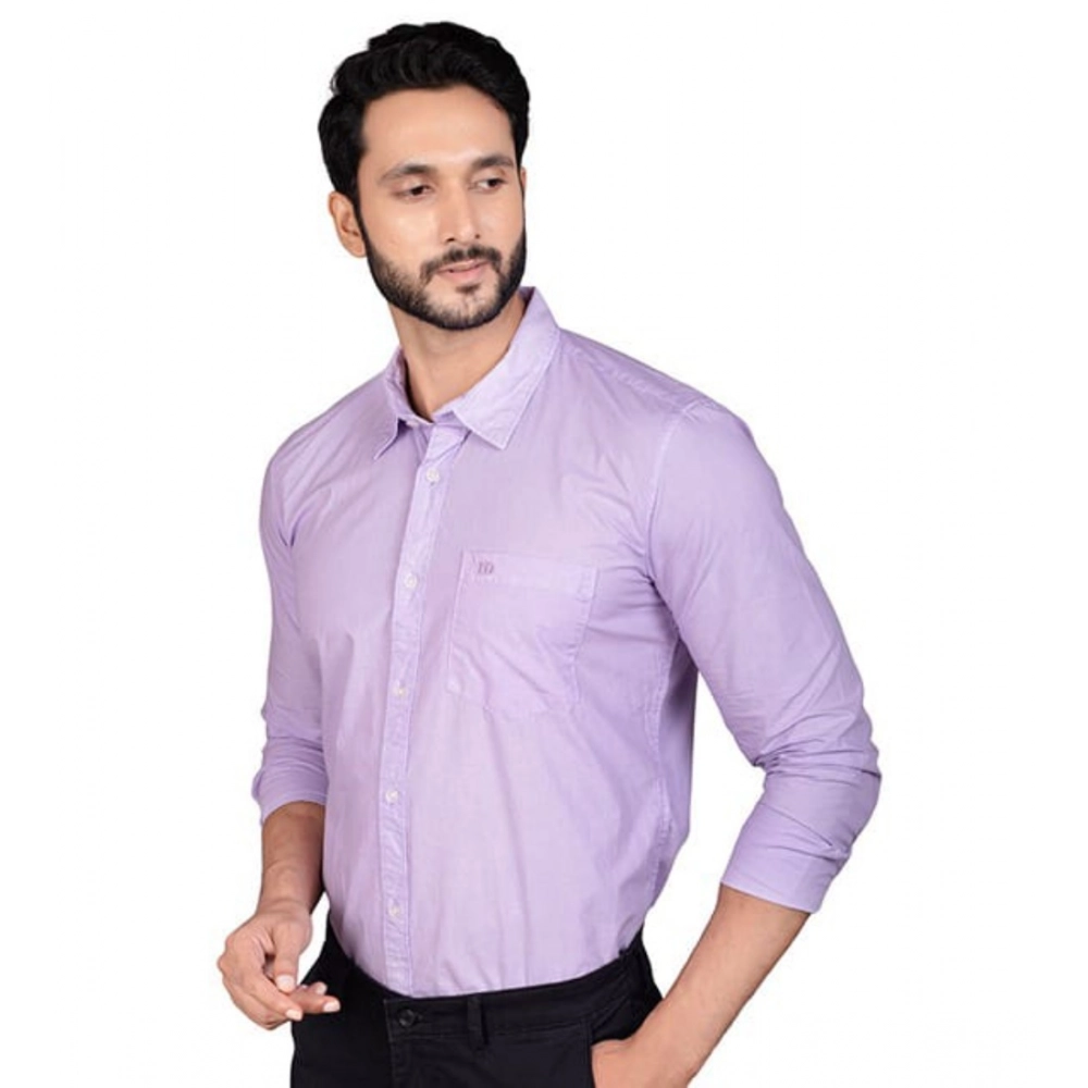 Generic Men's Casual Cotton Full Sleeve Solid Shirt (Purple) Generic Men's Casual Cotton Full Sleeve Solid Shirt (Purple)