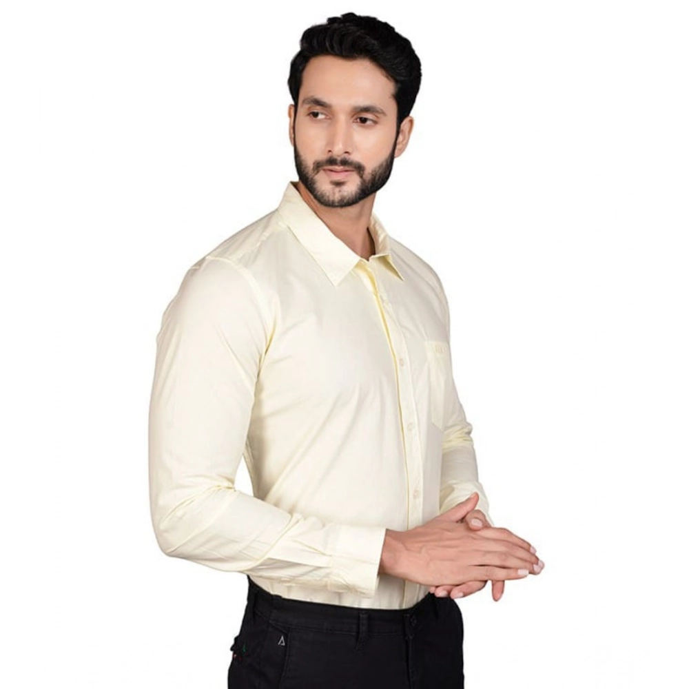 Generic Men's Casual Cotton Full Sleeve Solid Shirt (Lemon) Generic Men's Casual Cotton Full Sleeve Solid Shirt (Lemon)