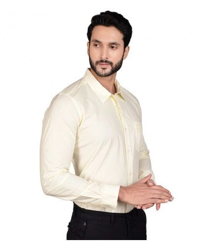 Generic Men's Casual Cotton Full Sleeve Solid Shirt (Lemon) Generic Men's Casual Cotton Full Sleeve Solid Shirt (Lemon)