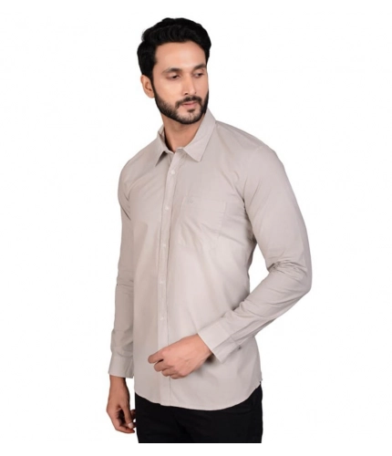 Generic Men's Casual Cotton Full Sleeve Solid Shirt (Grey) Generic Men's Casual Cotton Full Sleeve Solid Shirt (Grey)