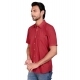 Generic Men's Casual Cotton Half Sleeve Solid Shirt (Red) Generic Men's Casual Cotton Half Sleeve Solid Shirt (Red)
