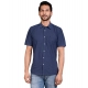 Generic Men's Casual Cotton Half Sleeve Solid Shirt (Navy) Generic Men's Casual Cotton Half Sleeve Solid Shirt (Navy)