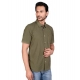 Generic Men's Casual Cotton Half Sleeve Solid Shirt (Green) Generic Men's Casual Cotton Half Sleeve Solid Shirt (Green)
