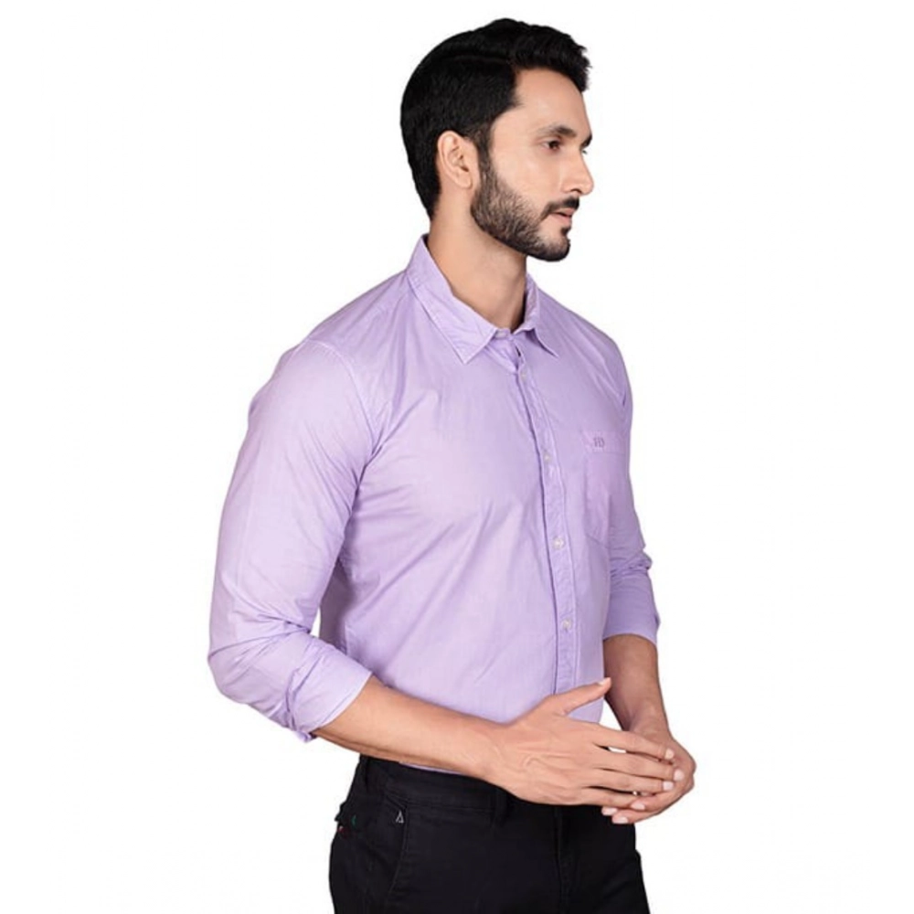 Generic Men's Casual Cotton Full Sleeve Solid Shirt (Purple) Generic Men's Casual Cotton Full Sleeve Solid Shirt (Purple)