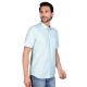 Generic Men's Casual Cotton Half Sleeve Solid Shirt (Turquoise) Generic Men's Casual Cotton Half Sleeve Solid Shirt (Turquoise)