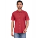 Generic Men's Casual Cotton Half Sleeve Solid Shirt (Red) Generic Men's Casual Cotton Half Sleeve Solid Shirt (Red)
