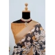Generic Women's Linen Digital Print Saree With Unstitched Blouse 5.5Mtr (Black)