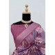 Generic Women's Linen Digital Print Saree With Unstitched Blouse 5.5Mtr (Pink)