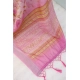 Generic Women's Linen Digital Print Saree With Unstitched Blouse 5.5Mtr (Pink)