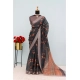 Generic Women's Linen Digital Print Saree With Unstitched Blouse 5.5Mtr (Black) Generic Women's Linen Digital Print Saree With Unstitched Blouse 5.5Mtr (Black)