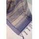 Generic Women's Linen Digital Print Saree With Unstitched Blouse 5.5Mtr (Blue)
