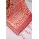 Generic Women's Linen Digital Print Saree With Unstitched Blouse 5.5Mtr (Pink)