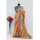 Generic Women's Mysore Silk  Digital Print Saree With Unstitched Blouse 5.5Mtr (Multicolor)