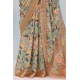 Generic Women's Linen Digital Print Saree With Unstitched Blouse 5.5Mtr (Beige) Generic Women's Linen Digital Print Saree With Unstitched Blouse 5.5Mtr (Beige)