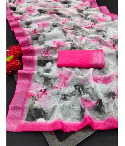 Generic Women's Cotton Linen Woven Design Saree With Unstitched Blouse 5.5Mtr (Pink) Generic Women's Cotton Linen Woven Design Saree With Unstitched Blouse 5.5Mtr (Pink)