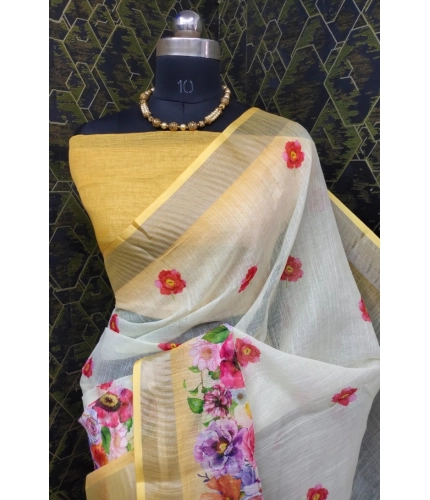 Generic Women's Cotton Linen Woven Design Saree With Unstitched Blouse 5.5Mtr (Yellow) Generic Women's Cotton Linen Woven Design Saree With Unstitched Blouse 5.5Mtr (Yellow)