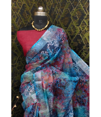 Generic Women's Cotton Linen Woven Design Saree With Unstitched Blouse 5.5Mtr (Blue) Generic Women's Cotton Linen Woven Design Saree With Unstitched Blouse 5.5Mtr (Blue)