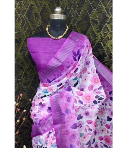 Generic Women's Cotton Linen Woven Design Saree With Unstitched Blouse 5.5Mtr (Purple) Generic Women's Cotton Linen Woven Design Saree With Unstitched Blouse 5.5Mtr (Purple)