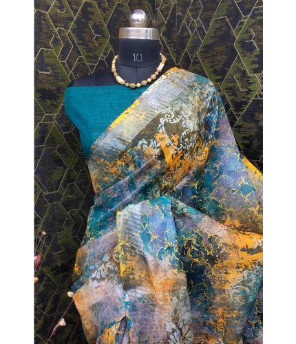 Generic Women's Cotton Linen Woven Design Saree With Unstitched Blouse 5.5Mtr (Multicolor) Generic Women's Cotton Linen Woven Design Saree With Unstitched Blouse 5.5Mtr (Multicolor)