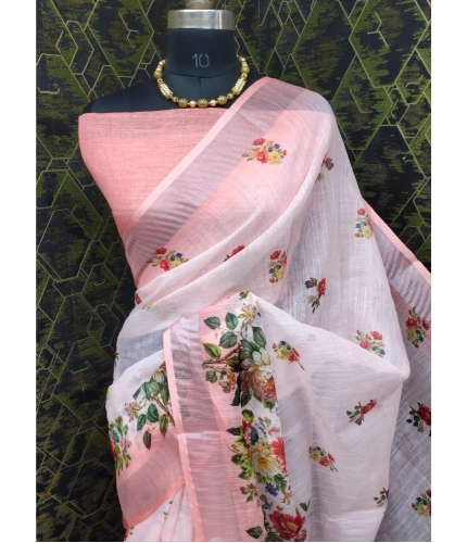 Generic Women's Cotton Linen Woven Design Saree With Unstitched Blouse 5.5Mtr (Peach) Generic Women's Cotton Linen Woven Design Saree With Unstitched Blouse 5.5Mtr (Peach)