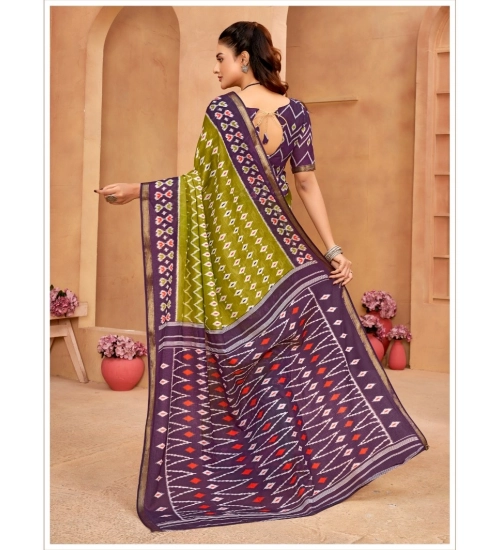 Generic Women's Cotton Printed Saree With Unstitched Blouse 5.5Mtr (Mehendi Green) Generic Women's Cotton Printed Saree With Unstitched Blouse 5.5Mtr (Mehendi Green)