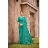 Generic Women's Cotton Printed Saree With Unstitched Blouse 5.5Mtr (Green)