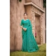 Generic Women's Cotton Printed Saree With Unstitched Blouse 5.5Mtr (Green)