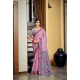 Generic Women's Cotton Printed Saree With Unstitched Blouse 5.5Mtr (Pink)