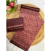 Generic Women's Cotton Printed Saree With Unstitched Blouse 5.5Mtr (Brown)
