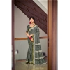Generic Women's Cotton Printed Saree With Unstitched Blouse 5.5Mtr (Green)