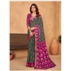 Generic Women's Cotton Printed Saree With Unstitched Blouse 5.5Mtr (Pink)