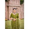Generic Women's Cotton Printed Saree With Unstitched Blouse 5.5Mtr (Green)