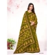 Generic Women's Cotton Printed Saree With Unstitched Blouse 5.5Mtr (Mehendi Green)