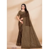Generic Women's Cotton Printed Saree With Unstitched Blouse 5.5Mtr (Coffee)