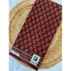 Generic Women's Cotton Printed Saree With Unstitched Blouse 5.5Mtr (Brown)